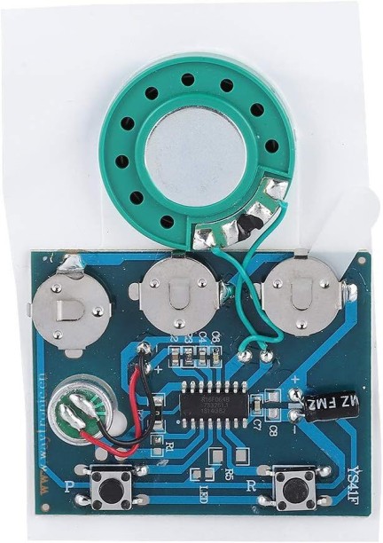 P Concepts 27S Recordable Music Sound Voice Module Chip 0.5W with Button Battery Key Control (Button Version) Micro Controller Board Electronic Hobby Kit