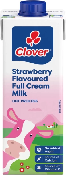 Clover Full Cream Milk, Strawberry Flavour