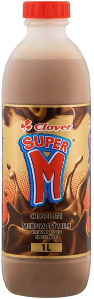 Clover Super M Flavoured Medium Fat Milk, Chocolate Flavour