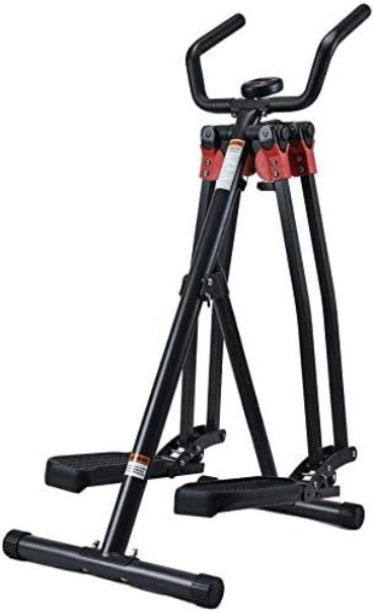 SE Foldable Dual Action Air Walker – Multi-Directional Slim Strider with LCD Monitor Mini Exerciser Pedal Cycle