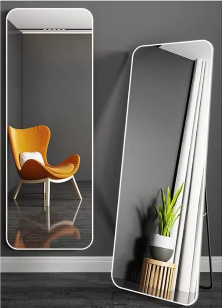 Generic 160*50CMFull Length Mirror Rectangle Body Dressing Floor Standing Mirrors for Bedroom & Cloakroom, SILVER Decorative Mirror