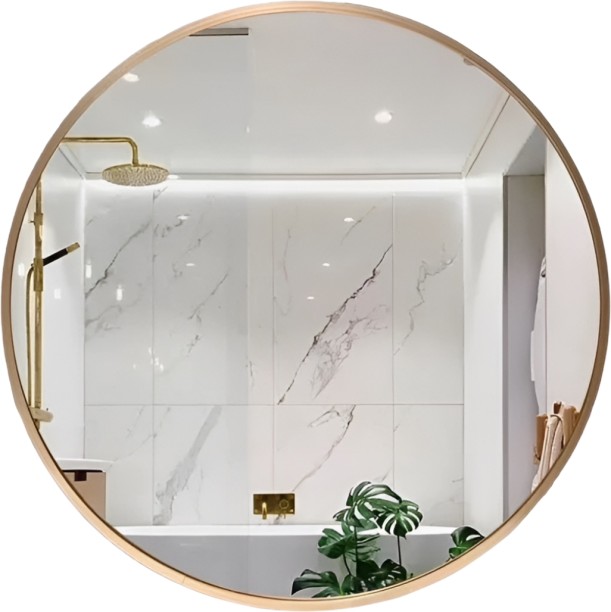 Generic Sd422-5 60cm Plain Round Mirror Bathroom Mirror