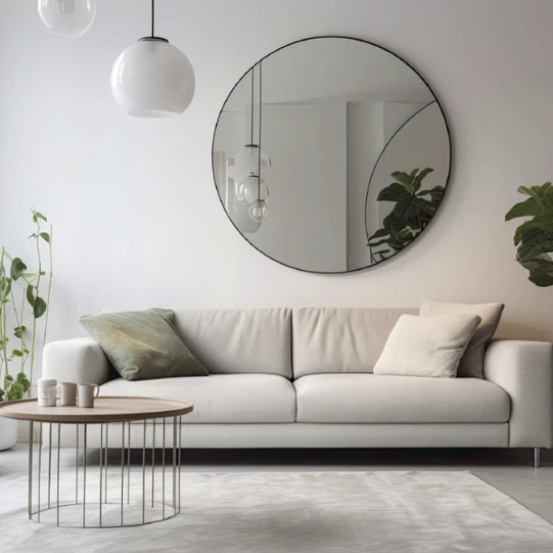 Moss furnishings Round 1500mm Decorative Mirror