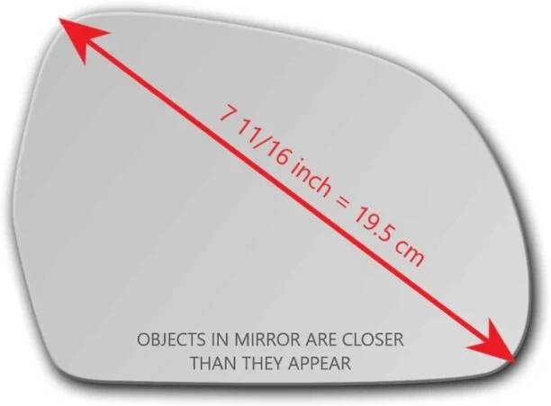 CAR MIRROR A3 (2010-2013) RIGHT CONVEX SIDEVIEW MIRROR GLASS Magnifying Mirror