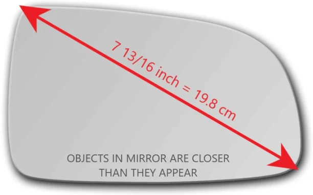 CHEVROLET AVEO (2007-2011) RIGHT CONVEX CAR MIRROR GLASS MIRAVEOR Magnifying Mirror