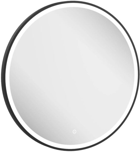 Generic Modern Round 80x80 Led Light black frame Mirror Decorative Mirror