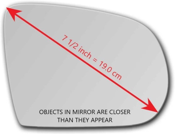 LIMSON CONVEX CAR MIRROR JEEP CHEROKEE (2014-2021) RIGHT CONVEX CAR MIRROR Magnifying Mirror