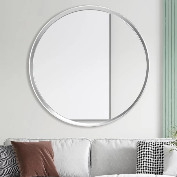 Generic 60cm Round Silver Mirror Bathroom Mirror