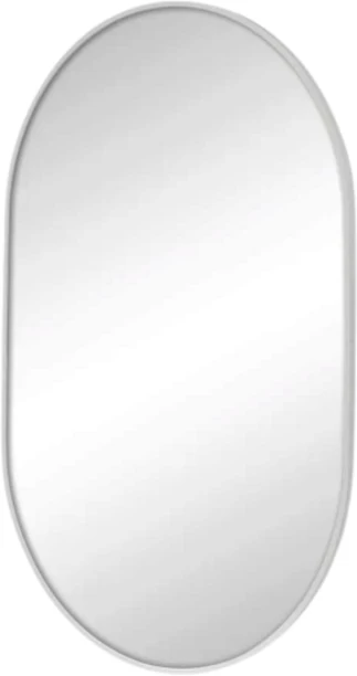 Generic 60x80 White Framed Oval Mirror Decorative Mirror