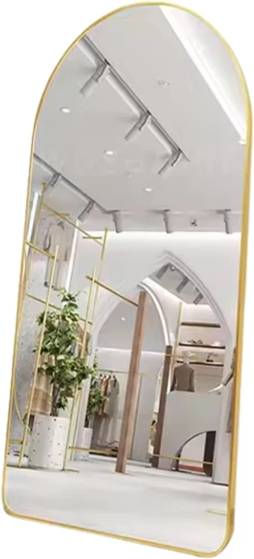 Generic 42*152Cm Gold Semi Curved Standing/Wall mounted Mirror Decorative Mirror