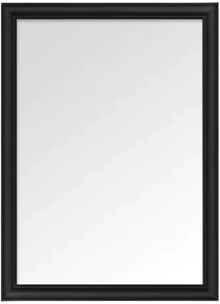 WOODLY Mirror, Black, 600mm x 400mm Bathroom Mirror
