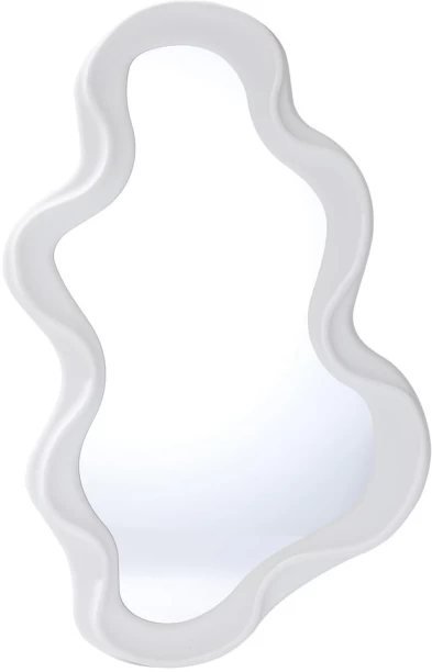 Myne Abstract White Wavy Cloud Mirror/Plastic Irregular Wall/Table Mirror Decorative Mirror