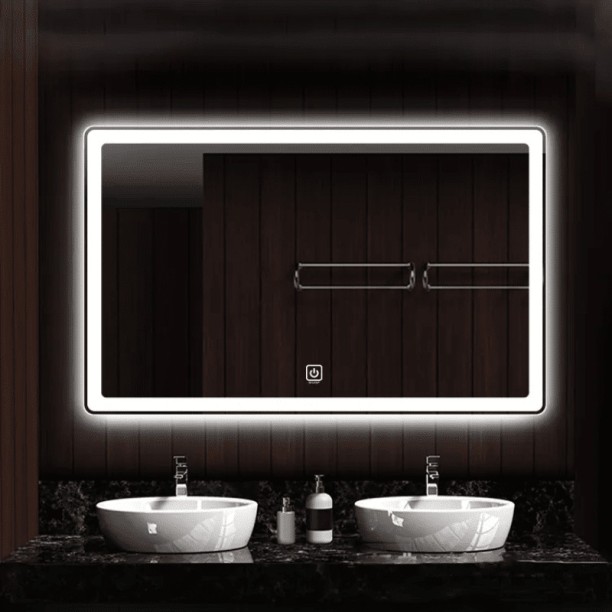 x solar LED Mirror Rectangular | 500 x 700 Lighted Mirror