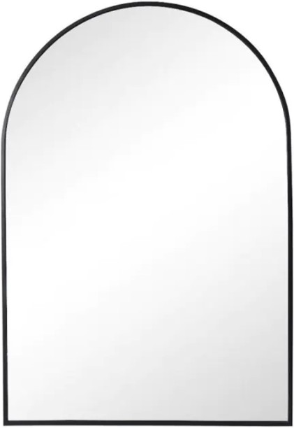 WOODLY Mirror, Arched, Black Frame, 600mm x 900mm Bathroom Mirror