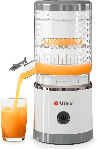 Milex Rechargeable Juicer 45 W Juicer (1 Jar, White, Green transparent)