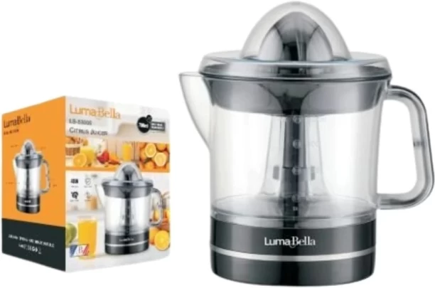 LumaBella Citrus Juicer – Electric, Perfect for SA Fresh Juice 700 W Juicer (1 Jar, Clear)