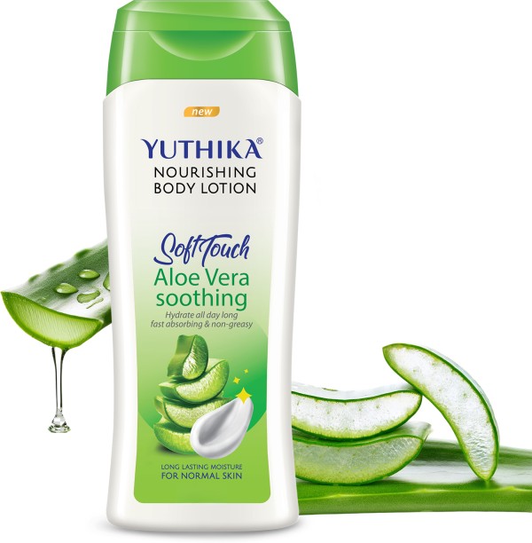 Yuthika Nourishing Body Lotion SoftTouch AloeVera Soothing Bodylotion for Women & Men for Soft, Smooth Skin, 100ml / 3.38 fl-oz