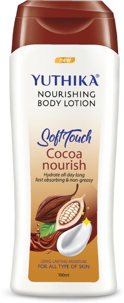 Yuthika SoftTouch Cocoa BodyLotion for Women & Men, Moisturizer for Soft, Smooth Skin, Suitable for Dry Skin, Daily Use (100ml)