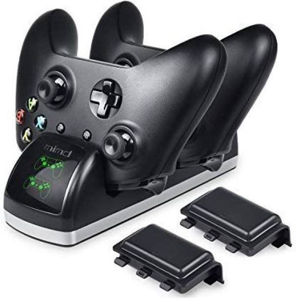 DW Xbox One Dual Controller Charging Station with 2 Rechargeable Battery Packs  Motion Controller