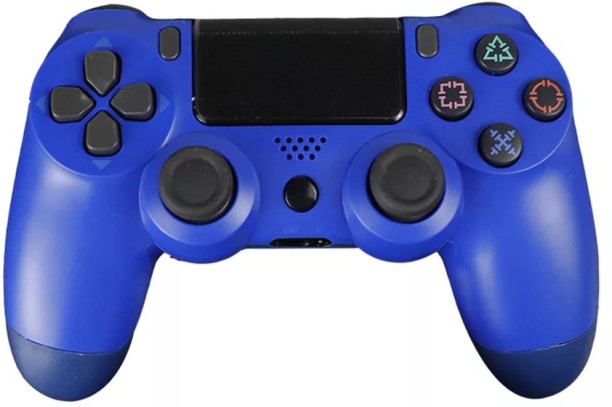 TGT- Double Shock Vibration 4 Wireless Controller Compatible With PS4 & PC Gamepad with Dual Vibration, USB Charging- Blue  Motion Controller