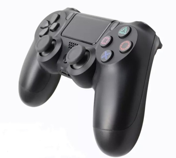 TGT- Double Shock Vibration 4 Wireless Controller Compatible With PS4 & PC Gamepad with Dual Vibration, USB Charging- Black  Motion Controller