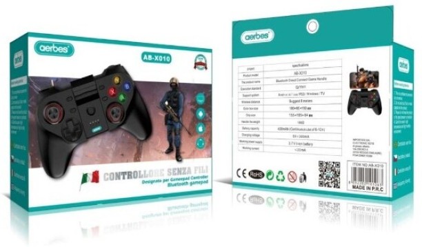 Aerbes Bluetooth Wireless Gamepad For Cellphone  Motion Controller