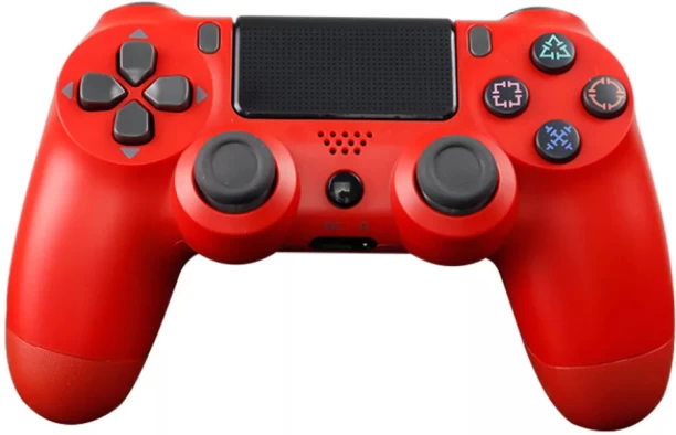 TGT- Double Shock Vibration 4 Wireless Controller Compatible With PS4 & PC Gamepad with Dual Vibration, USB Charging- Red  Motion Controller