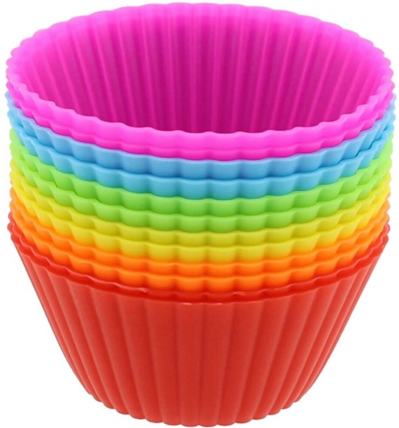Non Branded Cups Silicone Cupcake/Muffin Mould 12