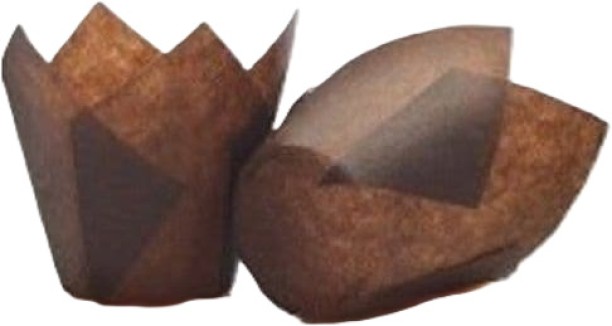 Akamai SA Muffin Cups/ Cupcake Tulip Wrappers - Brown Paper Cupcake/Muffin Mould 1