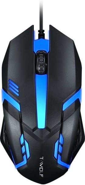 T-Wolf T-WOLF V1 Colourful Light Business Office Wired Mouse Wired