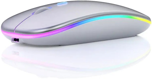 jozi trade Ultra-thin silent rechargeable Led lights wireless mouse Wired