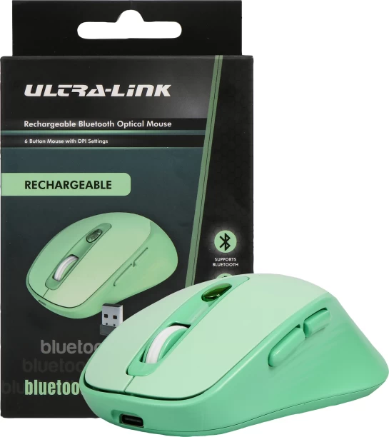 Ultralink Rechargeable Bluetooth Optical Mouse Wireless Gaming Mouse