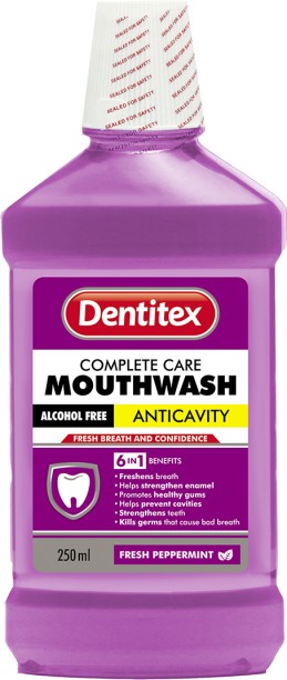 Dentitex Mouthwash Fresh Pepermint No Alco 250Ml - Pepermint