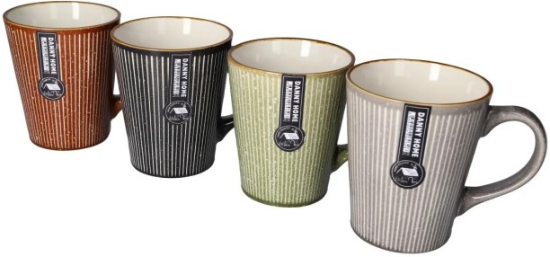 DANNY HOME Striped Tea Set Ceramic Coffee Mug