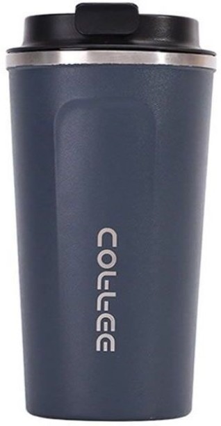 ELCTRO WORLD 510ml Smart Touch Temperature Display Double Walled Travel Coffee Flask - Blue Stainless Steel Coffee Mug