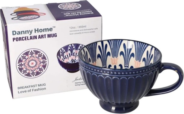 DANNY HOME Bohemia Breakfast Art Porcelain Coffee Mug