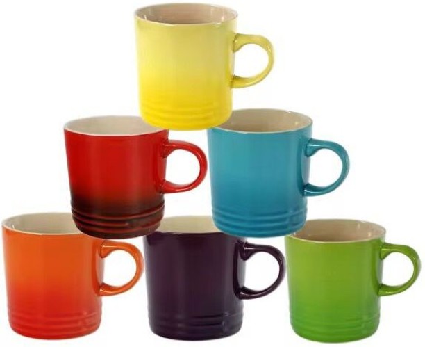 SAM 6-Piece Color Set Ceramic Coffee Mug