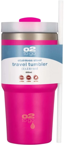 O2 Tall Paradise Pale Blue Stainless Steel Tumbler