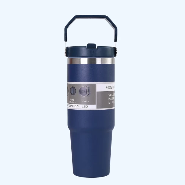 SpSp 0.89L Stainless Steel Tumbler with Straw, Vacuum Insulated Water Bottle Stainless Steel Tumbler