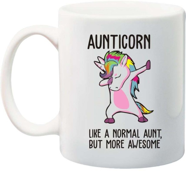 Qtees Africa aunticorn mug Ceramic Coffee Mug