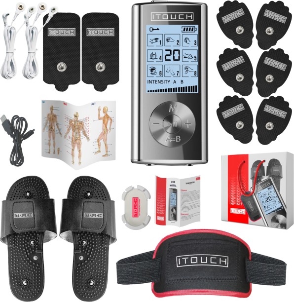 ITOUCH SA 3-in-1 pain relief system, includes slippers and belt Muscle Stimulator