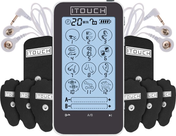 ITOUCH SA TOUCH-X TENS Machine & EMS Unit - 12 Modes, Dual Channel Pain Relief Device Muscle Stimulator