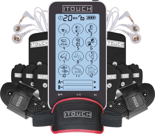ITOUCH SA TOUCH-X TENS EMS Pain Relief 3-in-1 System, Includes Slippers and Belt Muscle Stimulator