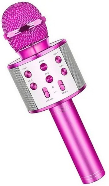 Umlozi Wireless Bluetooth Karaoke Microphone & Speaker For Kids - Pink Karaoke & Mike Toys