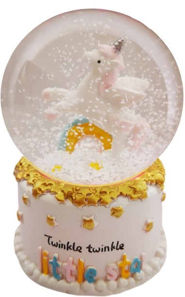 Umlozi Unicorn - Starry Sky Snow Globe - Musical Night Light - White Baby Musical Toy