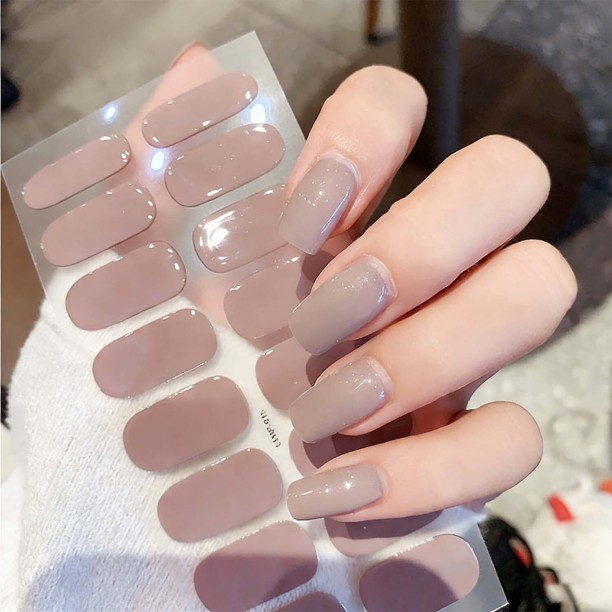 OEM Semi Cured Gel Nail Strips, Works with Any UV/LED Lamps, Salon-Quality, Long Lasting, Easy to Apply & Remove