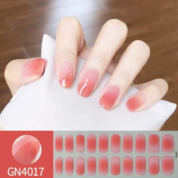 OEM Semi Cured Gel Nail Strips, Works with Any UV/LED Lamps, Salon-Quality, Long Lasting, Easy to Apply & Remove