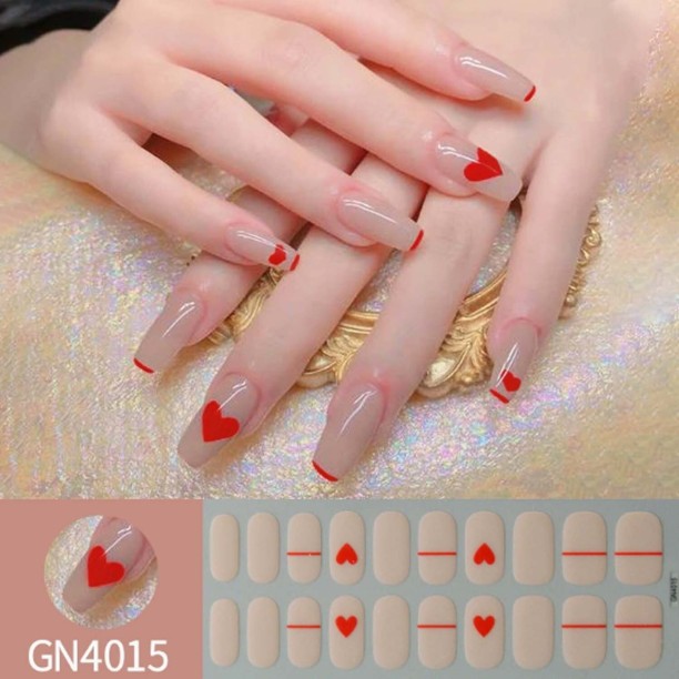 OEM Semi Cured Gel Nail Strips, Works with Any UV/LED Lamps, Salon-Quality, Long Lasting, Easy to Apply & Remove