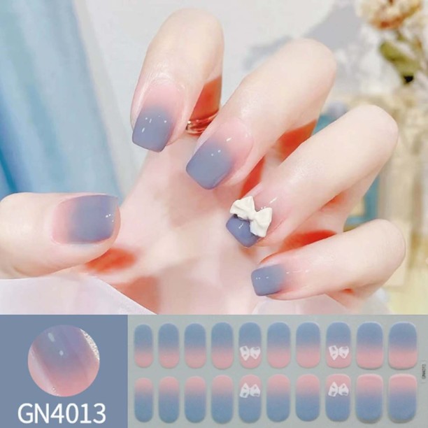 OEM Semi Cured Gel Nail Strips, Works with Any UV/LED Lamps, Salon-Quality, Long Lasting, Easy to Apply & Remove