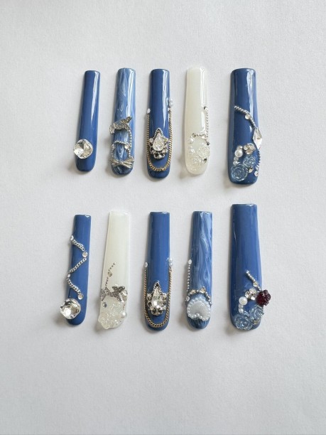 Starry Press on nails